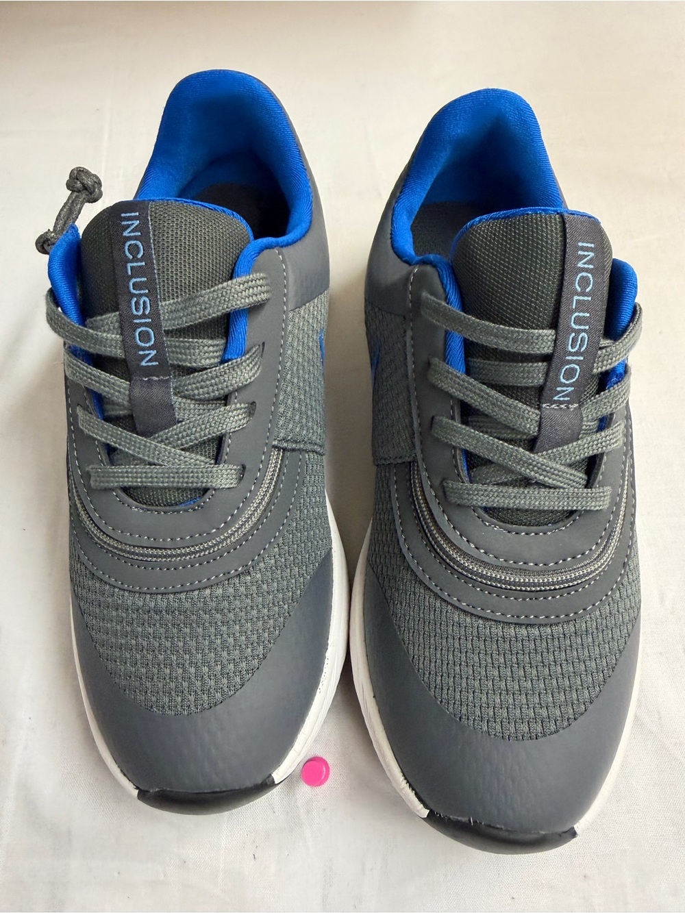 Billy Inclusion Men's Gray and Blue Athletic Sneakers